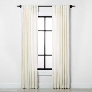 - 2!!! HEARTH&HAND tonal texture light filtering curtain sour cream 95”